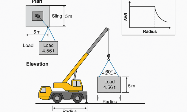 Lifting Plan Calculation & Crane Selection – Step-by-Step Guide with Examples