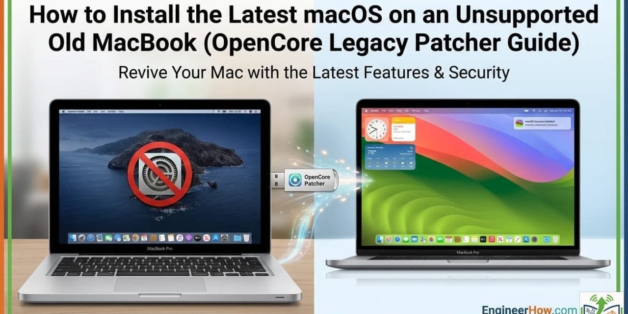 How to Install the Latest macOS on an Unsupported Old MacBook (OpenCore Legacy Patcher Guide)