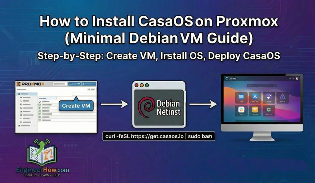 How to Install CasaOS on Proxmox (Minimal Debian VM Guide ...